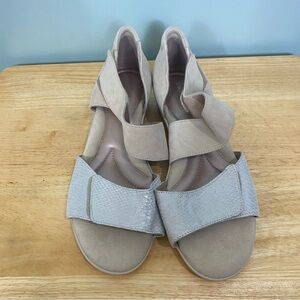 Beautifeel Dita Leather Sandal Suede Sz 41 Cream